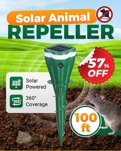 🐭50K+ SOLD!🌱57% OFF! 🚫Waterproof Solar Mole Deterrent