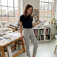 ⏳LIMITED OFFER 50% OFF🌞Women’s Fitted High-Waisted Zip-Pocket Trousers - 👖Lightweight, Breathable, Soft 26"/27" Ankle Pants with Zipper Pockets