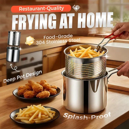 🔥 HOT SALE 50% OFF! 🍳 304 Stainless Steel Multifunctional Fryer – Deep Fry, Pan Fry, Boil & Stew in One Pot ✨