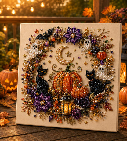 🔥 Last Day 50% OFF – 👻✨ Halloween Pearl Art DIY Kit – Turn Tiny Pearls into Spooky-Cute Magic