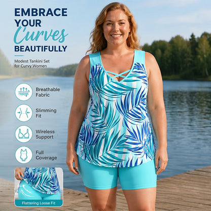 Sporty Two-Piece Bathing Suit – Criss-Cross Neck,  Quick-Dry 🏄‍♀️