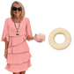 ✨ Women’s Elegant Layered Ruffle Sleeve Dress – Effortless Style for Every Occasion 💃💖