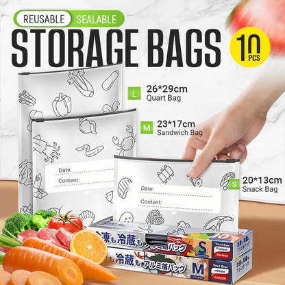 🔥Limited Sale: Buy 2 get 2 free!🍗 🥦Reusable Aluminum Foil Sealable Storage Bags