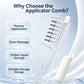 💧Refillable Scalp Oil Applicator Comb with 7 Metal Massage Tips – Even Root Serum Distribution & Scalp Stimulation for Hair Care