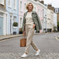 Women's  Elastic Waist Cotton Linen Wide Leg Pants