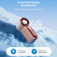 Mini Handheld Fan with LED Display –👍5-Speed Turbo Pocket size Fan.✨USB Rechargeable, High-Speed Cooling for Travel & Makeup. Perfect  Gift.  Portable Refrigeration