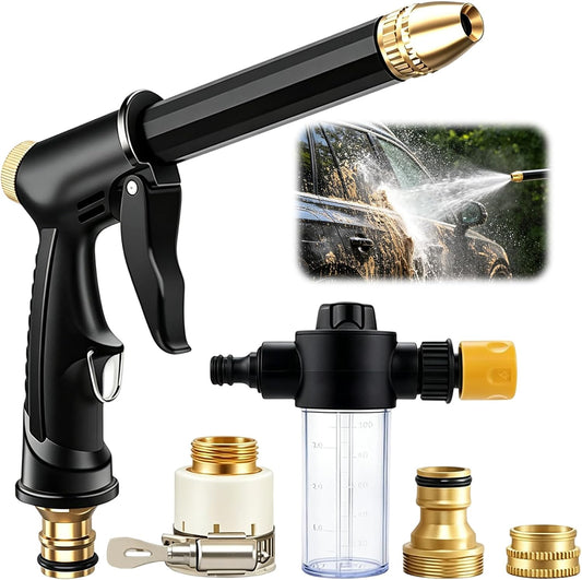 💪BUY 2 GET 1 FREE!!🏆High-Pressure Water Jet Gun💦Ergonomic Grip • Booster Nozzle • Hose Included-Powerful Car Wash🚗 Garden Watering🌻Effortless to Use!👍