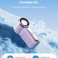 Mini Handheld Fan with LED Display –👍5-Speed Turbo Pocket size Fan.✨USB Rechargeable, High-Speed Cooling for Travel & Makeup. Perfect  Gift.  Portable Refrigeration