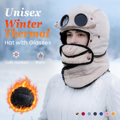🎁2026 New Arrivals 50% OFF💥Unisex Winter Thermal Hat with Glasses