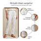 Women's  Elastic Waist Cotton Linen Wide Leg Pants