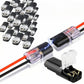 Two-wire plug connector with locking tab
