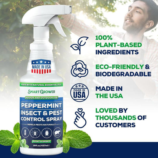 Brand-new packaging—the materials and results are exactly as shown in the video!👍Hot Sale- Buy 2 Get 1 Free🗑️Natural Peppermint Oil Insect and Pest Spray🪳🦟 –Maximum Strength - Safe Scent Formula for Home & Garden