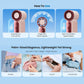 Mini Handheld Fan with LED Display –👍5-Speed Turbo Pocket size Fan.✨USB Rechargeable, High-Speed Cooling for Travel & Makeup. Perfect  Gift.  Portable Refrigeration