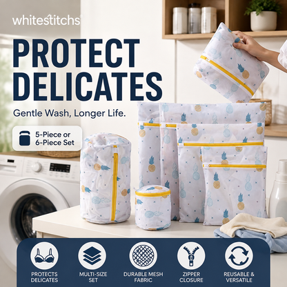 📢📢50% OFF !! ⏰【Set of 5/6 Pieces】Laundry Bags Specially Designed For Washing Machines