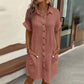 ⏳Time-Limited Special⏰Women’s Summer Midi Dress – Breezy, Flattering & Effortlessly Chic! Lightweight Button-Down with Pockets 🇬🇧☀️