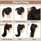 ⏳Limited 50% discount! 🎁 18" curly ponytail extension – High-temperature fibers, double attachment (clip + cord), natural volume & all-day comfort! 💇‍♀️✨