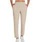 ⏳LIMITED OFFER 50% OFF🌞Women’s Fitted High-Waisted Zip-Pocket Trousers - 👖Lightweight, Breathable, Soft 26"/27" Ankle Pants with Zipper Pockets