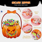 🎃Halloween Plastic Goodie Bags, Trick or Treat Candy Bags, Cauldron, Skeleton, Black Cat, Skull, Pumpkin Pattern Treat Bags, Halloween Party Favor Snack Storage Bags for Classroom, Birthday, Students, Teachers, Neighbors