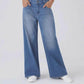 Women’s Fashion Wide Leg Jeans with Pockets