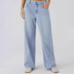 Women’s Fashion Wide Leg Jeans with Pockets
