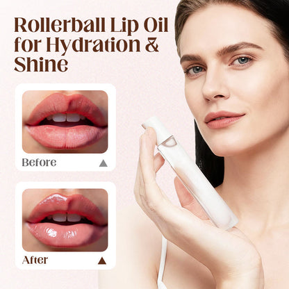 💄 Rollerball Lip Oil for Hydration & Shine