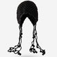 Warm Soft Unique Knitted Tassel Beanie