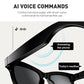 Smart glasses with AI and ChatGPT, 8MP camera and 1200P 4K HD video recording, real-time translation in over 160 languages, Bluetooth 5.4, HiFi audio and music control, wearable smart sunglasses with video recording.
