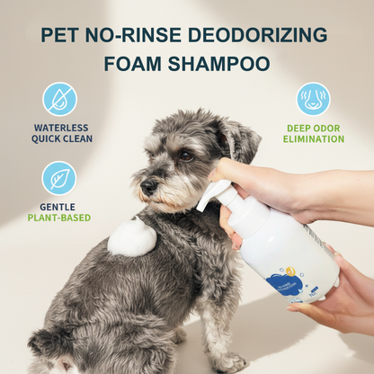 Pet No-Rinse Deodorizing Foam Shampoo