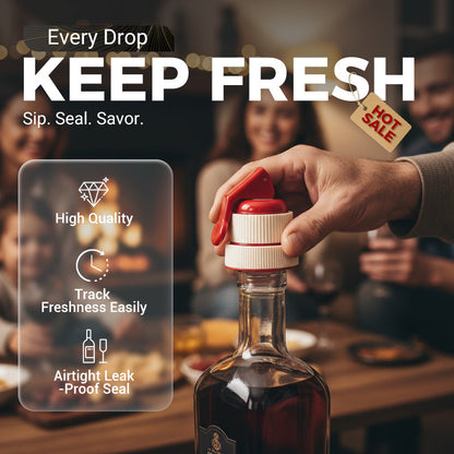 Press-Type Wine Stopper with Date Marker