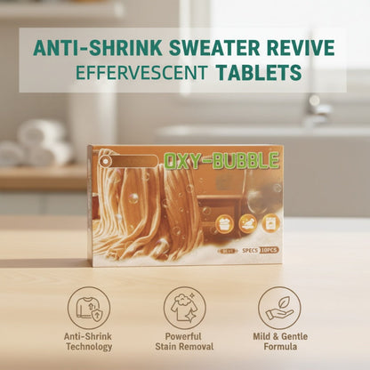 🧶 BUY 4 GET 8 FREE! ⚗️ Sweater Revive Tablets – Anti-Shrink, Restores Softness & Safe for Colors 🧺