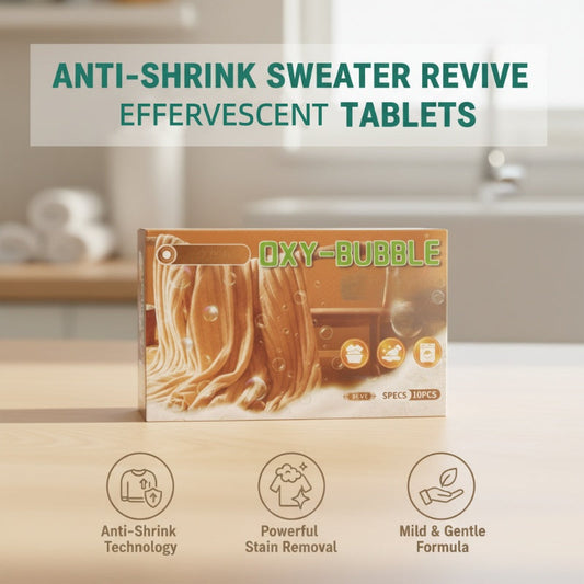 🧶 BUY 4 GET 8 FREE! ⚗️ Sweater Revive Tablets – Anti-Shrink, Restores Softness & Safe for Colors 🧺