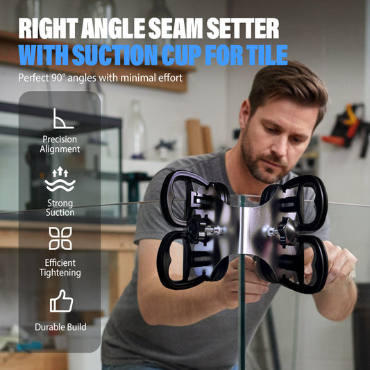 Right Angle Seam Setter with Suction Cup for Tile