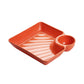 Snack and Appetizer Plate with Sauce Holder