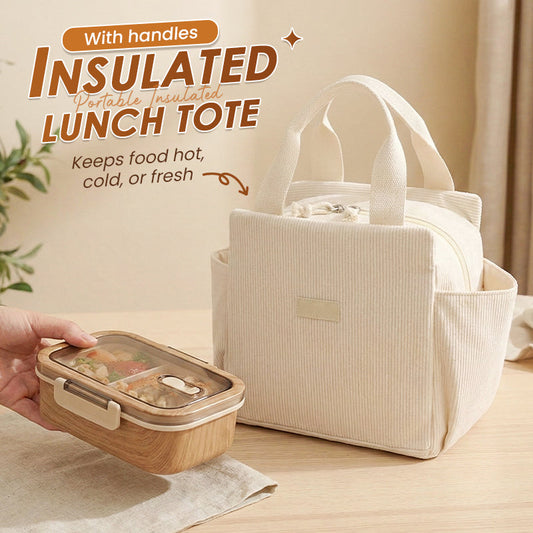 💥Today's Special 🍱Women's Lunch Bag Portable Velvet Lunch Bag with Handle and Large Capacity Insulation