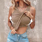 🥳2026 HOT SALE🥳💞50K+ SOLD!🎽💕 50% OFF! Round Neck Built-in Bra Tank – Stretchy ribbed knit, wrinkle-resistant. Conceals underarm fat, enhances curves. Built-in shelf bra for light support. Perfect for daily or workout. 🌸✨
