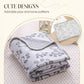 Soft Fluffy Paw-Printed Pet Blanket