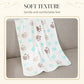 Soft Fluffy Paw-Printed Pet Blanket