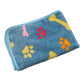 Soft Fluffy Paw-Printed Pet Blanket