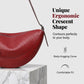 Minimalist Genuine Leather Crescent Bag