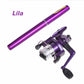 Portable pen style ice fishing rod set