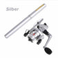 Portable pen style ice fishing rod set