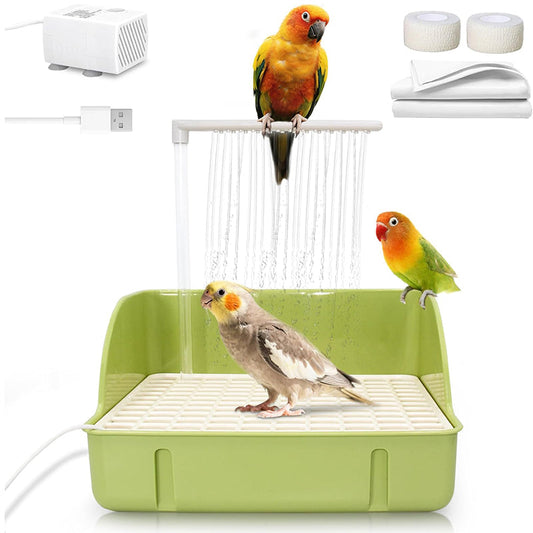 Automatic Parakeet Bird Bath with Pump