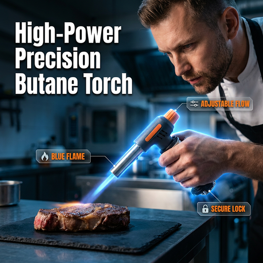 🥳2026 HOT SALE🥳💞50K+ SOLD!🏕️🌿 50% OFF! Portable Butane Torch – Wind‑resistant, powerful flame. Great for camping, BBQs & ignition. A rugged outdoor companion! 🔥✅