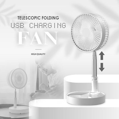 🌀 50% OFF NOW! 🔋 Telescopic Folding USB Charging Fan – Adjustable height, quiet operation & portable – perfect for desk, travel or outdoor use 💨
