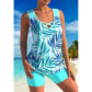 Sporty Two-Piece Bathing Suit – Criss-Cross Neck,  Quick-Dry 🏄‍♀️