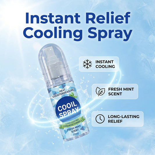 🥳2026 HOT SALE🥳💞50K+ SOLD!❄️💨 50% OFF! Long‑Lasting Cooling Spray – Instant icy blast, minty fresh. Beat the heat in seconds. Perfect for summer days & workouts! 🌞🧊
