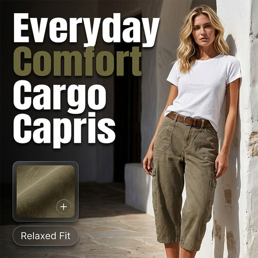 Relaxed Casual Cargo Capris