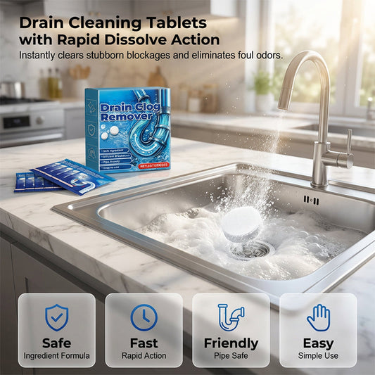 Effervescent Drain Clog Remover Tablets