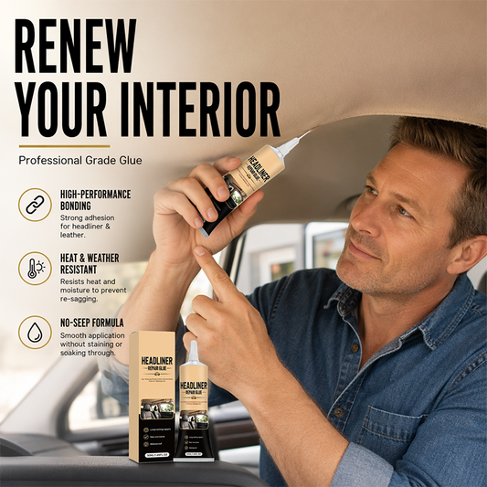 🥳2026 HOT SALE🥳💞50K+ SOLD!🚗🔧 50% OFF! Waterproof Car Headliner Repair Glue – High‑strength adhesive for sagging ceilings & interiors. Restore your car’s roof – no special tools needed! 🛡️✨
