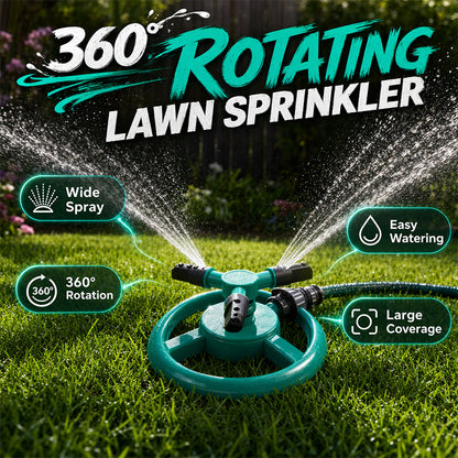 360° Rotating Lawn Sprinkler